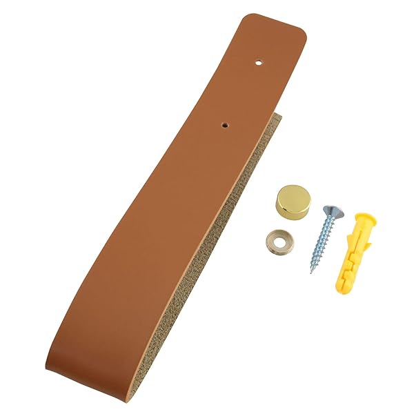 ZZLZX 4PCS Leather Wall Hooks - Stylish Towel Hangers for Bathroom, Kitchen & Bedroom - Image 4