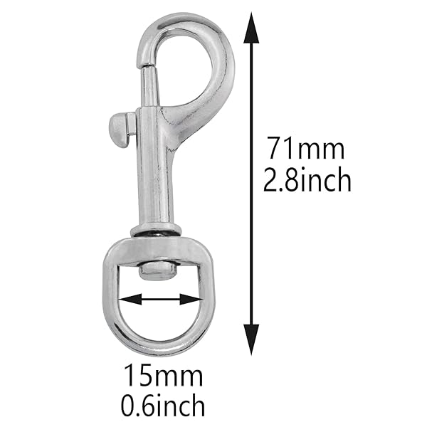 ZZLZX 4PCS Stainless Steel Swivel Eye Bolt Snap Hooks for Flags, Ropes, and Outdoor Use - Durable Clips for Carabiners & Dog Chains - Image 7