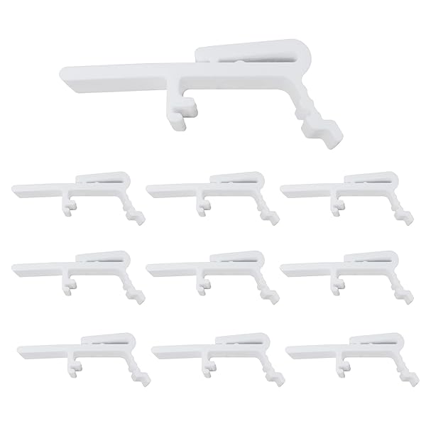 ZZLZX 8PCS Vertical Blind Dust Cover Clips - Fits 1.5 & 1.56 Inch Rails | Durable Curtain Bracket Holders - Image 2