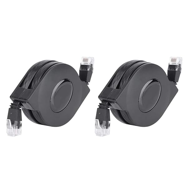 Zerone CAT 6 Ethernet Cable 2M - Ultra Flat, Adjustable, Shielded RJ45 LAN Network Cable (2 Pack) for Fast Internet Connection