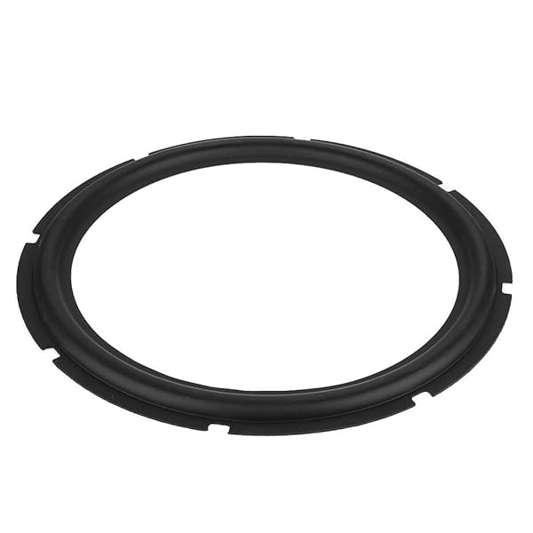 Zerone Zerone 12-Inch Speaker Rubber Surround Edge Rings - DIY Replacement Parts for Speaker Repair (Black)