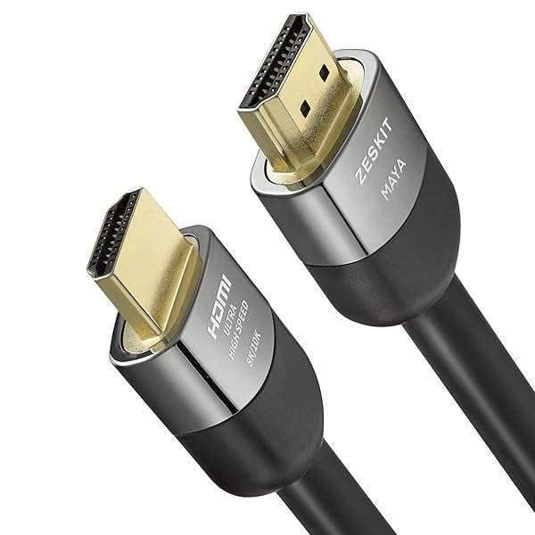 Zeskit 2.1 8K HDMI Cable 15ft - 48Gbps, 4K120Hz, eARC, Dolby Vision for PS5, Xbox Series X, Apple TV & Roku