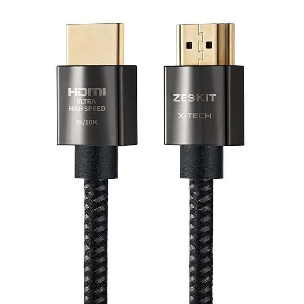 Zeskit X-Tech 48Gbps HDMI Cable 1.5ft - 8K60, 4K120, eARC, HDR, Compatible with PS5, Xbox Series X, Apple TV & More