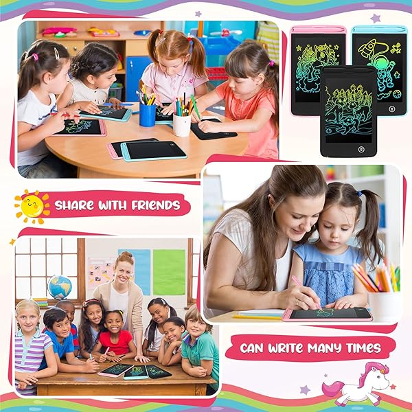 Zhehao 20 Pcs LCD Writing Tablet for Kids 6.5 Inch Colorful Doodle Board LCD Writing Board Kids Portable Electronic Drawing Board Erasable Drawing - Image 3