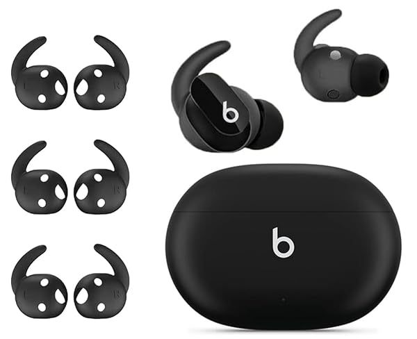 Zotech 3 Pair Silicone Anti Slip Earhooks Eartips for Beats Studio Buds [NOT Fit in Case] (Black)