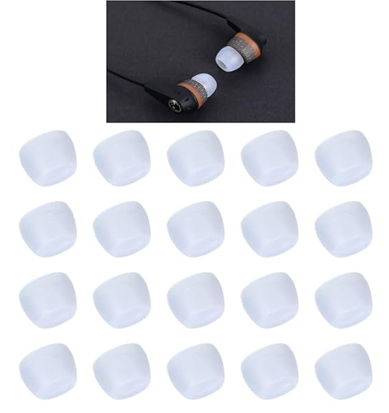 Zotech Clear Ear Tips for in-Ear Headphones, Extra Small Kids Size 10 Pairs Soft Silicone Earbuds Tips Eartips with 3.8mm Connector Hole, Fit Most