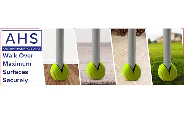American Hospital Supply AHS Tennis Balls for Walker Legs Pack of 4 Easy Installation Yellow Tennis Balls for Seniors - Image 9