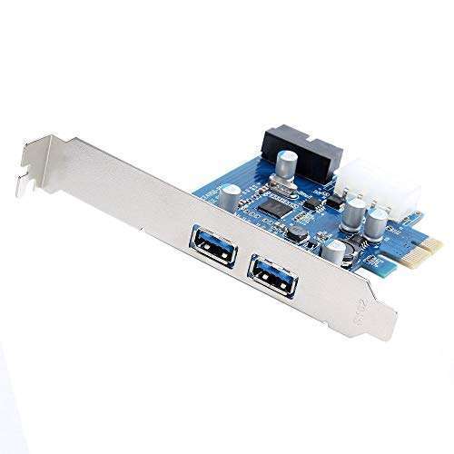 axGear axGear USB 3.0 PCI-E Controller Card: 2 External Ports & Internal 19 Pin Connection for Fast Data Transfer
