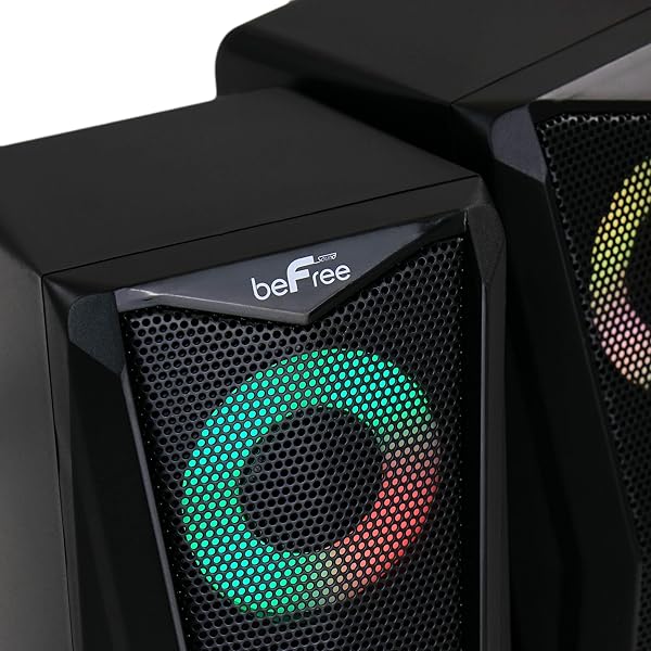beFree Sound Computer Gaming Speakers with Color LED RGB Lights - Image 6