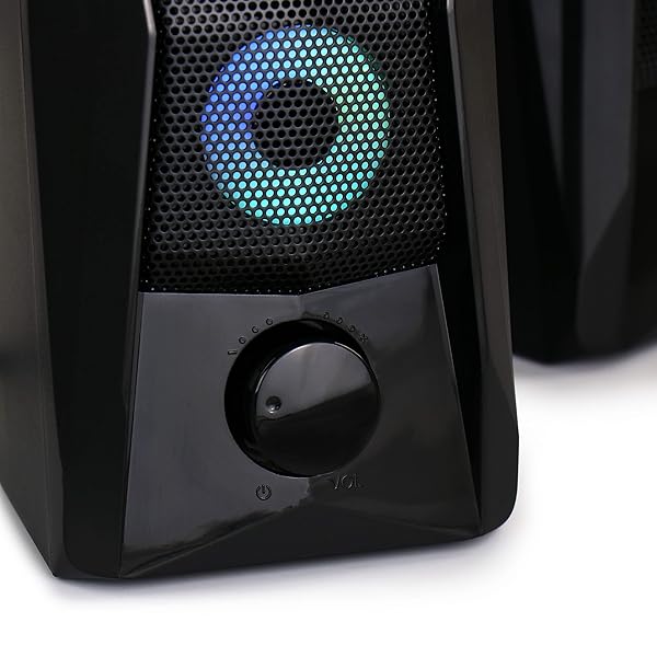 beFree Sound Computer Gaming Speakers with Color LED RGB Lights - Image 7