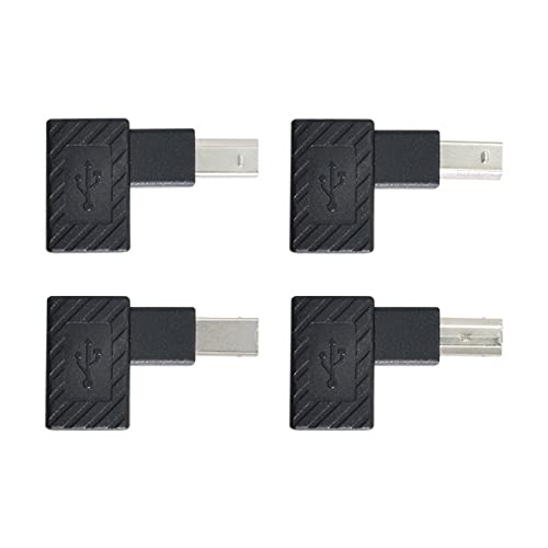 Cablecc 4Pcs USB 2.0 B Type Male to Female Extension Adapter 90 Degree for Disk Scanner Horizontal Vertical Angled - Image 4