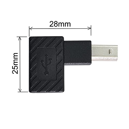 Cablecc 4Pcs USB 2.0 B Type Male to Female Extension Adapter 90 Degree for Disk Scanner Horizontal Vertical Angled - Image 8