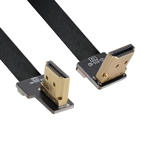 Cablecc CYFPV Dual 90 Degree HDMI Male to Male Flat Cable for FPV Multicopter Aerial Photography 10cm - Image 6