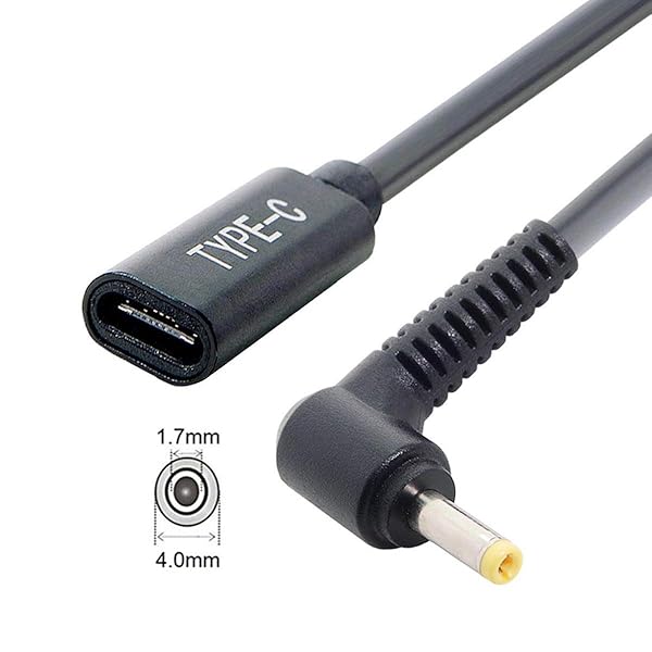 Type C USB-C to DC 4.0x1.7mm Power Cable for Laptop Charging (18-20V) - Fast PD Charge - Image 4
