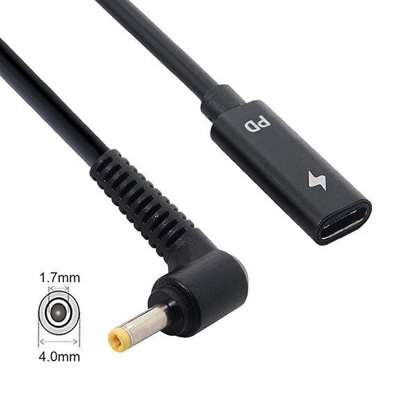 Type C USB-C to DC 4.0x1.7mm Power Cable for Laptop Charging (18-20V) - Fast PD Charge - Image 7