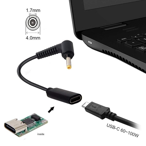 Type C USB-C to DC 4.0x1.7mm Power Cable for Laptop Charging (18-20V) - Fast PD Charge - Image 10