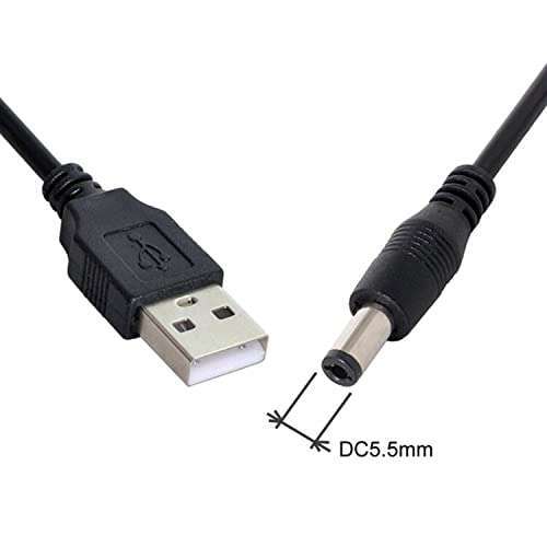 Buy Cablecc USB 2.0 Male A to 5.5x2.5mm DC Power Plug Cable - 80cm for Fast Charging - Image 5