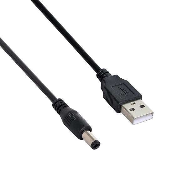 Buy Cablecc USB 2.0 Male A to 5.5x2.5mm DC Power Plug Cable - 80cm for Fast Charging - Image 6