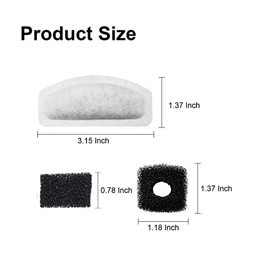 Cat Water Fountain Filter Replacement for 67Oz Stainless Steel Pet Fountain Includes 8 Filters and 8 Sponges for Dogs and Cats - Image 5