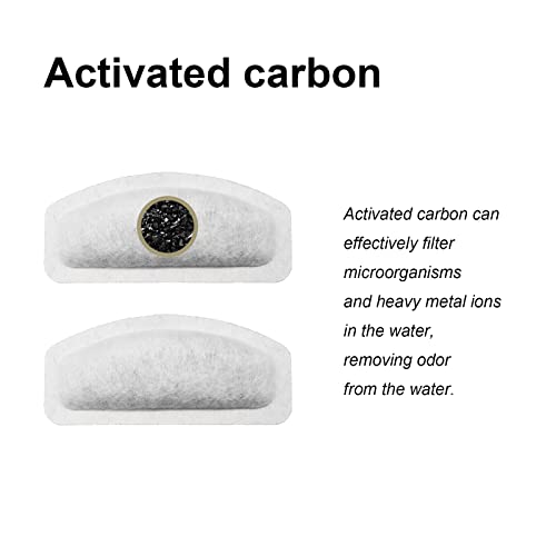 Cat Water Fountain Filter Replacement for 67Oz Stainless Steel Pet Fountain Includes 8 Filters and 8 Sponges for Dogs and Cats - Image 6