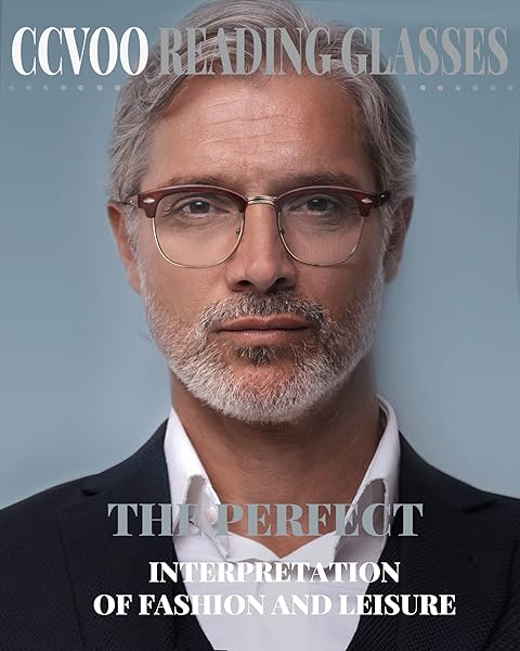 CCVOO 3 Pack Blue Light Blocking Reading Glasses Retro Semi Rimless Round Eyewear for Men and Women UV400 Filter - Image 6