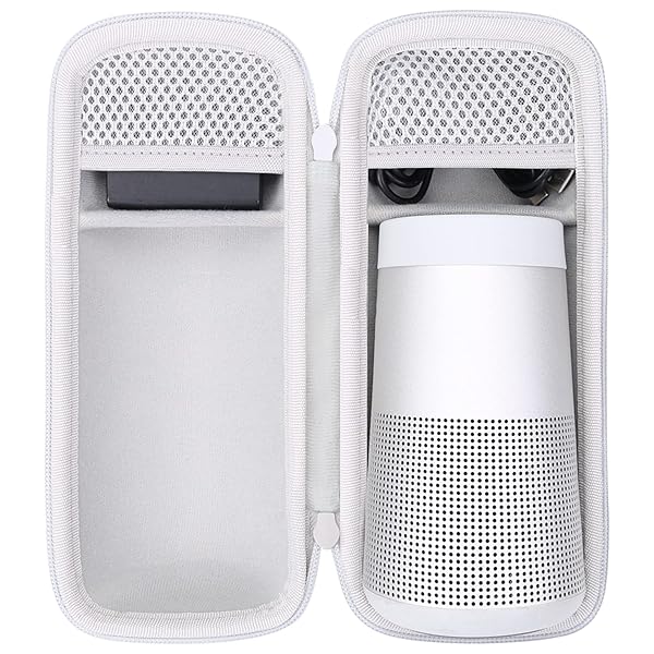 co2CREA Hard Case for Bose SoundLink Revolve II - Durable Silver Grey Protection