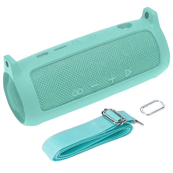 co2CREA Soft Silicone Case for JBL Flip 6 Portable Bluetooth Speaker Teal Replacement Cover