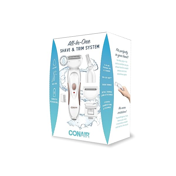 Conair All-In-1 Cordless Trimmer & Shaver for Women: Perfect Hair Removal for Face, Legs, Bikini & More - Image 19