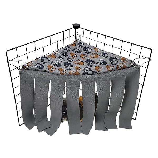Corner Fleece Forest Curtain Hideout for Guinea Pigs and Small Pets Cozy Accessory and Toy - Image 2