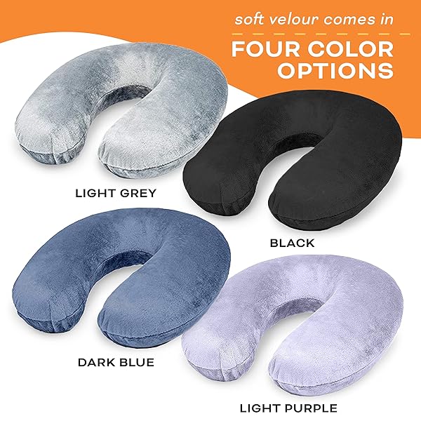 Comfortable Memory Foam Travel Neck Pillow with Washable Cover - Essential Airplane Accessory for Neck Pain Relief & Sleep - Image 19