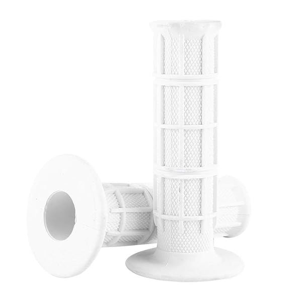 Universal Silicone Bike Grips 7/8 Inch 22mm Motorcycle Handlebar Grips for Scooters ATVs Dirt Bikes White