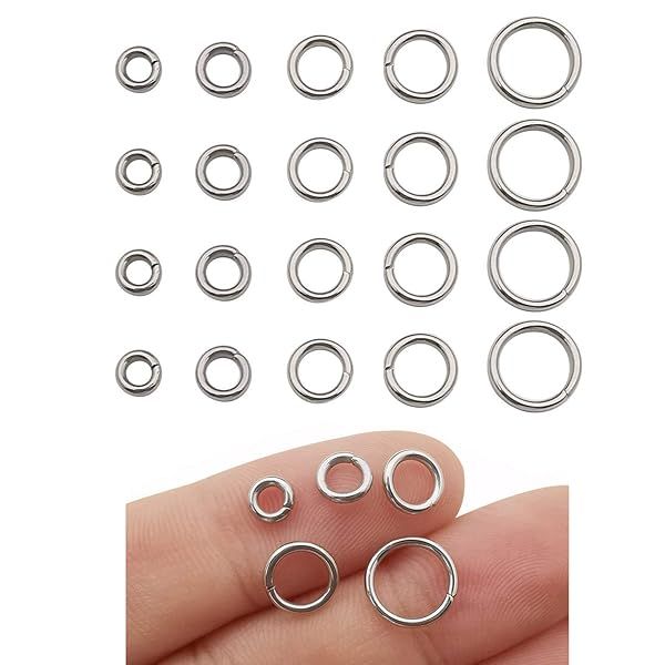 1000 Pcs Stainless Steel Jump Rings Set (5mm-10mm) for Jewelry Making - Perfect for Necklaces, Bracelets, Earrings & DIY Crafts