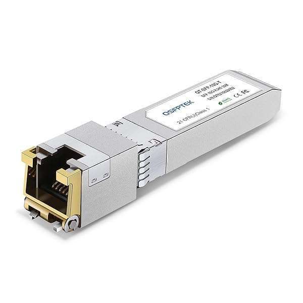 10GBASE-T SFP+ to RJ45 Transceiver - 10G Ethernet Copper Module Compatible with Cisco, Ubiquiti, Mikrotik & More (30m)