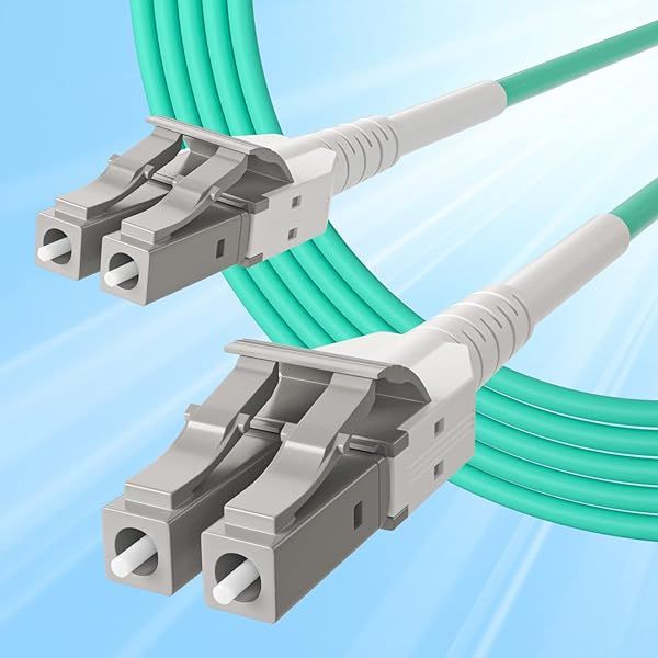 10Gtek Armor Fiber Optical Jumper Cables - Uniboot LC to LC OM3 Multi-Mode Indoor Armored Duplex 50 125?m LSZH Fiber Optic Cord, 3-Meter(9.8ft)