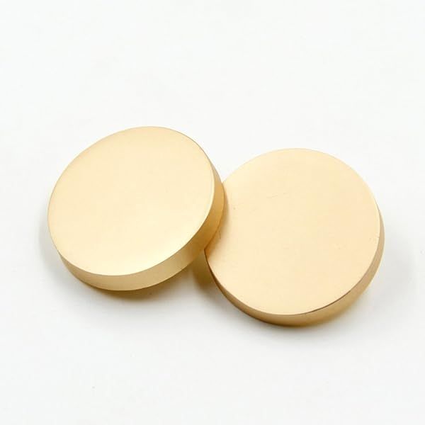 10PCS Metal Flat Button for Women's Suit Woolen Coat Jacket Shirt Trousers Round Matte Gold 25mm
