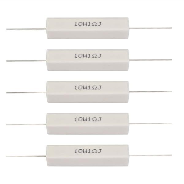 10PC Speaker Divider Resistor Kit - 10W Cement Resistors for Audio Equipment & Crossovers (1 Ohm)