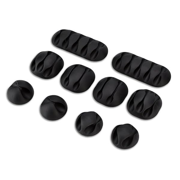 10Pcs Universal Desktop Cable Holder - Organize USB, Audio & Network Cables Effortlessly!