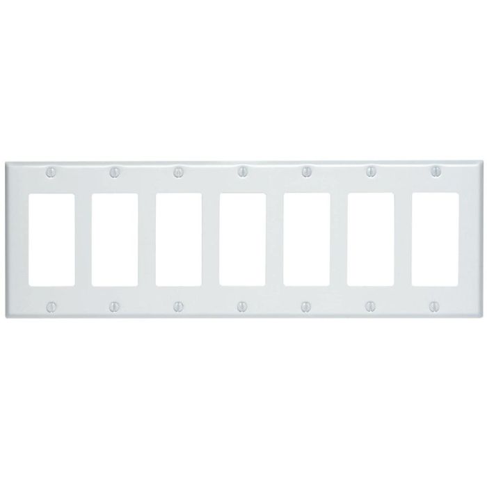 Leviton 80407-W WH WP 7G DEC: High-Quality Wall Plate for Enhanced Home Aesthetics