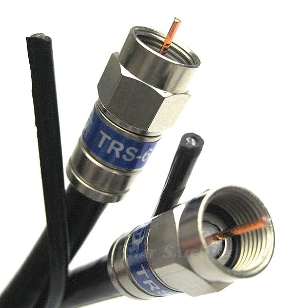 150ft RG6 Aerial Coaxial Cable with Ground Strap & Weather Seal - UL ETL Certified for CATV & Satellite Use