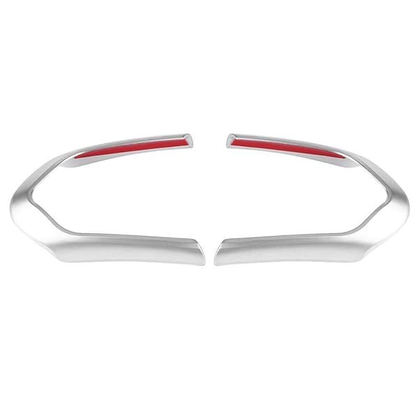 2 PCS Carbon Fiber Steering Wheel Trim for BMW F20 F22 F30 F32 F10 F06 F15 F16 - Chrome Decoration Frame