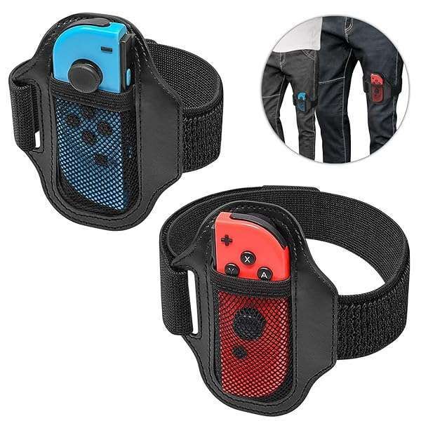 2 Pack Adjustable Leg Straps for Nintendo Switch Sports & Ring Fit Adventure - Perfect for Adults & Kids
