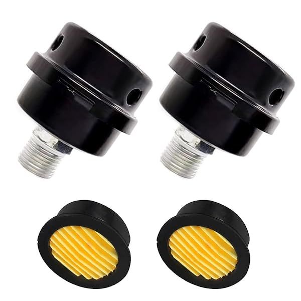 2 Pcs 20mm Air Compressor Silencer Filter,1 2