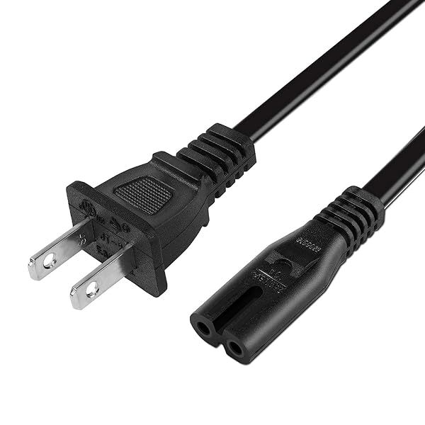 2 Prong Power Cord for Epson Workforce Stylus Ecotank Printers WF-2520 WF-3620 ET-2720 ET-2750 ET-2650 and More