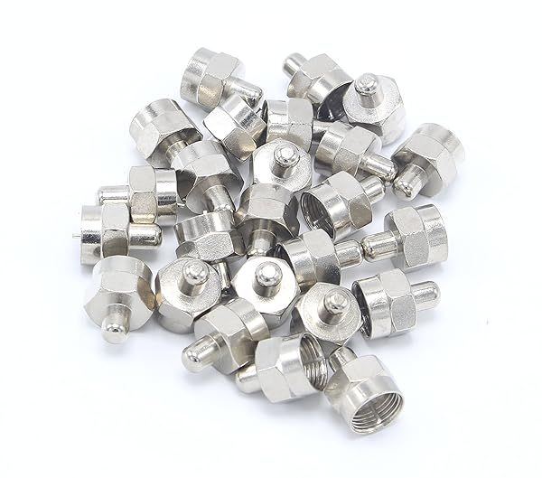 25 F Type 75 Ohm Terminator Caps for Coaxial Satellite TV - RF Port End Caps