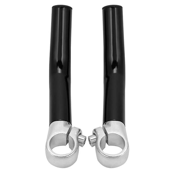 2Pcs Aluminum Alloy Bicycle Handlebar Ends - Cushioned Bike Bar Pads for Ultimate Comfort (Black)