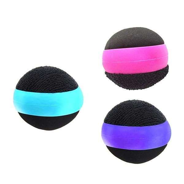 3 Pack Dual Action Touch Screen Cleaner Balls for iPad, Tablet, Phone, Laptop & TV - Blue, Rose Red & Purple