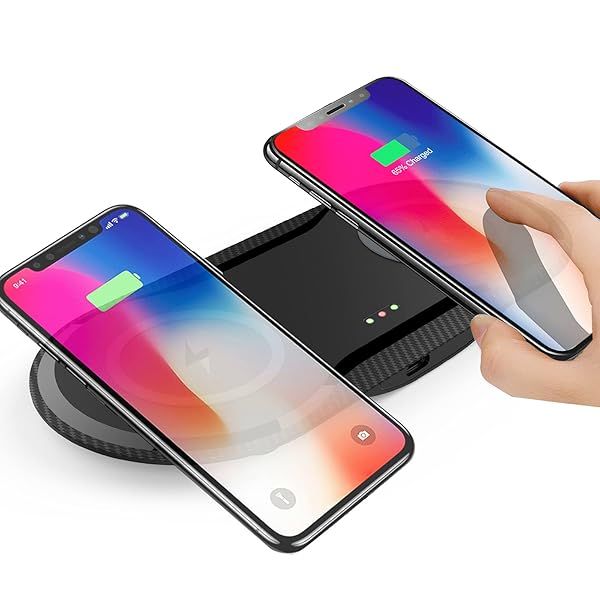 Vchiming 30W Fast Wireless Charger: 2-in-1 Dual 15W Charging Pad for iPhone, Galaxy & AirPods - Type C Cable Included