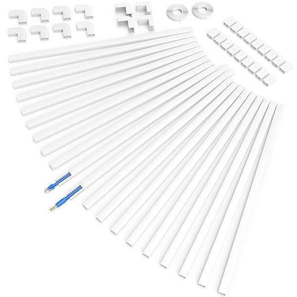 Delamu 314in Cord Hider - Paintable Cable Cover for 1-2 Wires | Wall Wire Management Solution