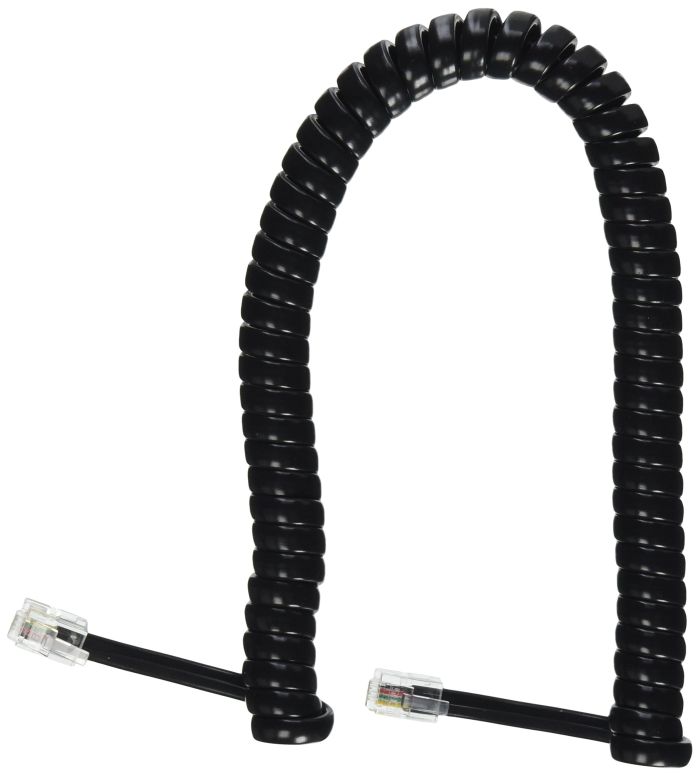 Buy 6' Handset Cord GCHA444006-FBK in Gloss Black - Durable & Stylish Phone Accessory