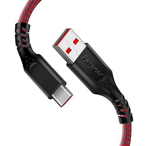 Fasgear 30W Warp Charge Cable for OnePlus 8 Pro, 7 Pro, 7T - 6ft Nylon Braided USB C Fast Charging & Data Sync